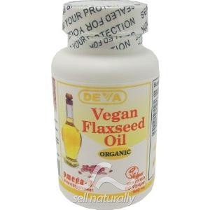 Huile Flasxseed Vegan - 90 vcaps, (Nutrition Deva)