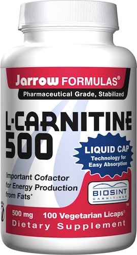 Jarrow Formulas L-Carnitine 500, 500 mg, 100 Licaps végétariens