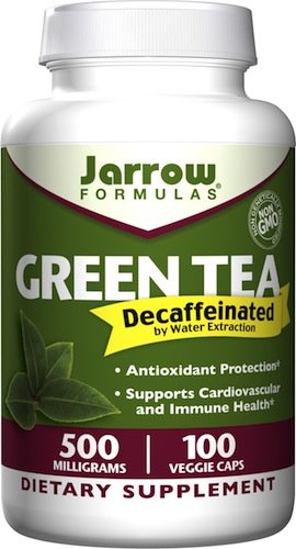 Jarrow Formulas thé vert décaféiné, 500 mg, 100 Veggie Caps