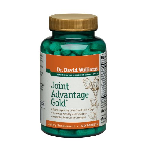 Joint Supplément Or Avantage Par le Dr Williams, soulager les douleurs articulaires naturellement avec sulfate de glucosamine, Boswellia, 120 comprimés (30 jours d'approvisionnement)