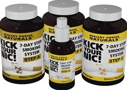 Kick Your Nic! Quit Smoking Forever in 7 jours - garantis pour fonctionner ou remboursé - All Natural - kit contient 4 bouteilles dont 2 Spray Fl. Oz