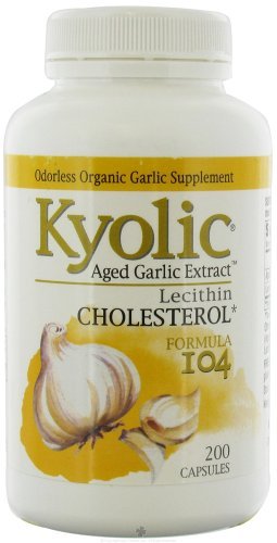Kyolic ail vieilli Extrait lécithine cholestérol Formule 104 à 200 Capsules