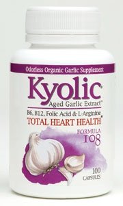 Kyolic ail vieilli Extrait totale Formule Heart Health 108 à 100 Capsules