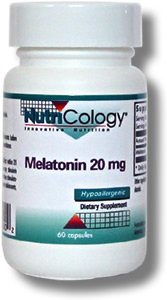La mélatonine Nutricology 20 Mg, Vegicaps, 60-Count