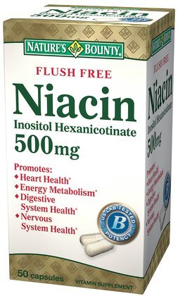 La niacine générosité de la nature, Rincer gratuit, 500 mg, gélules, 50 ct.