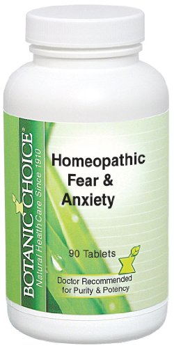 La peur Botanic Choice homéopathique et la Formule anxiété, 300 mg, 90 gélules, (Pack de 2)