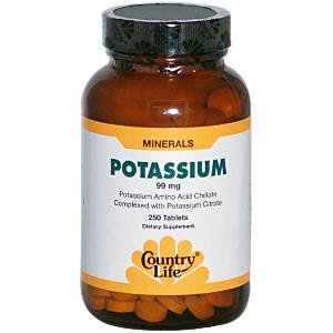 La vie de potassium Pays 99 mg, 250-Comte