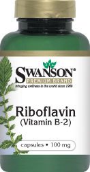 La vitamine B-2 (riboflavine) 100 mg 100 Caps par Swanson Premium