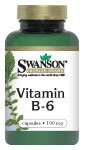La vitamine B-6 (pyridoxine) 100 mg 250 Caps par Swanson Premium