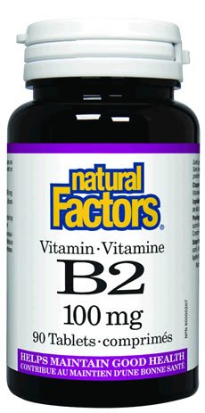 Les facteurs naturels vitamine b2 riboflavine 100mg 90 comprimés (Multi-Pack)