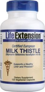 Life Extension - Milk Thistle - Certifié Milk Thistle européenne 750mg - 120 capsules végétariennes