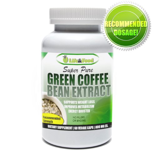 Life & Super Food pur café Green Bean Extract 800 mg | Qualité pur et naturel standardisé en acide chlorogénique 45% (60 gélules)
