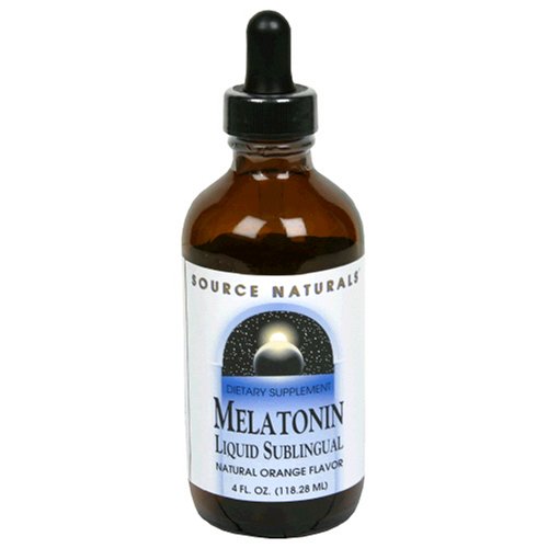 Liquide Source Naturals Melatonin, arôme naturel d'orange, 4 once (Pack de 2)