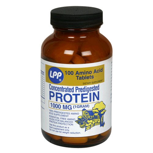 LPP Concentré protéines prédigérées, 1000 mg, comprimés d'acides aminés, 100 comprimés (lot de 2)
