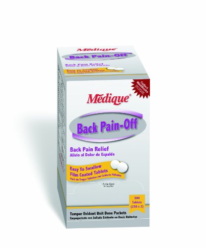 Medique 07313 Back Pain-Off Comprimés Retour Pain Relief, 500-Pack