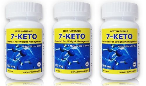 Meilleures Naturals, 7-Keto DHEA, Fat Loss Formula, 100 mg, 60 Vcaps (pack de 3)