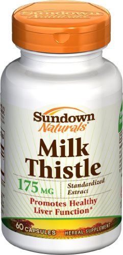 Milk Thistle Sundown Standaardized 175mg Capsules - 60-Count (Pack de 2)