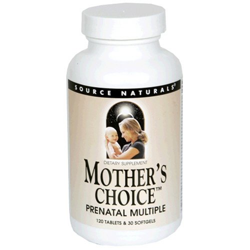 Multiple Choice prénatal Source Naturals Mères, 120 comprimés et 30 gélules (Pack de 2)