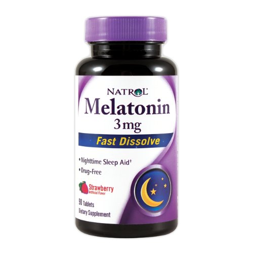Natrol Melatonin rapide Dissoudre comprimés, 3 mg, 90 Count (Pack de 2)