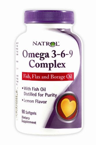 Natrol Omega-3-6-9 Complexe de lin et de bourrache, 90 gélules (Pack de 2)