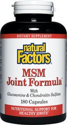 Natural Factors MSM Joint Formula Capsules, 180-Count