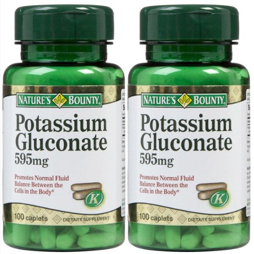 Nature Bounty gluconate de potassium 595 mg, 100 Caps ct