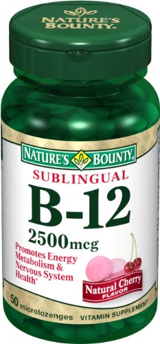 Nature Bounty Sublingual vitamine B-12, 2500mcg, 50 comprimés (lot de 3)