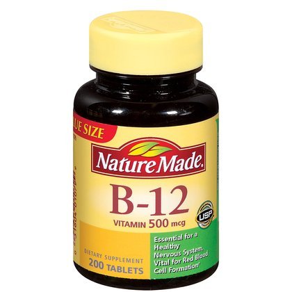 Nature Made Vitamine B-12 500 Mcg, Tablets, 200-Count