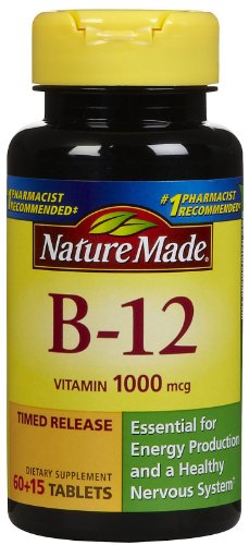 Nature Made Vitamine B-12 caplets à libération lente - 1000 mg - 75 comprimés