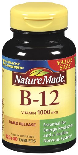 Nature Made Vitamine B-12 Comprimés à libération temporisés, taille Value, 1000, 160 Mcg Comte