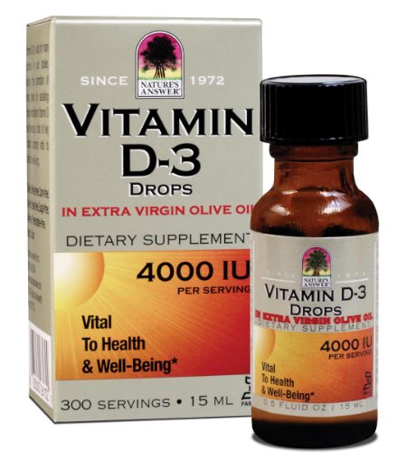 Nature Réponse de la vitamine D-3 gouttes 4000 UI, 0,5 onces