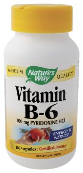 Nature Way - Vitamine B6, 100 mg, 100 capsules