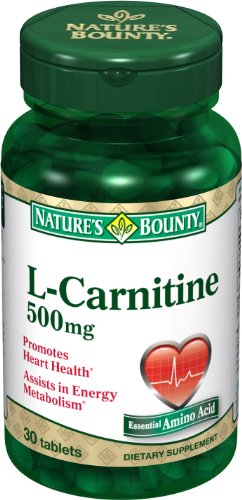 Nature's Bounty L-Carnitine 500mg, 30 Tablets (Pack of 2)