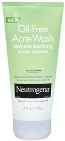 Neutrogena Oil-Free Acne Wash Rougeurs Crème Apaisante Nettoyant, 6 onces