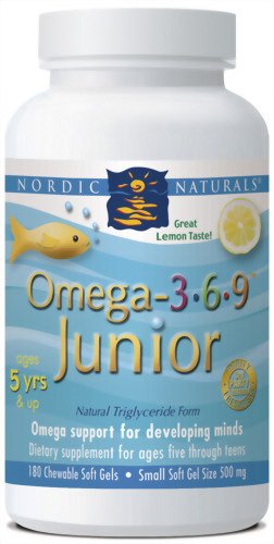Nordic Naturals Omega 3-6-9 - junior citron, 180 gélules
