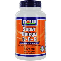 NOW Foods en maintenant: SUPER OMEAGA 3-6-9 santé cardiovasculaire 1200 mg-180 CAPSULES