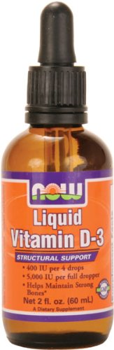 NOW Foods Liquid Vitamine D-3 5000Iu/Dropper, 2 oz