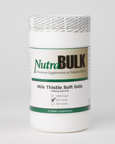 NutraBulk Milk Thistle 1000mg Gels mous 500 Compte