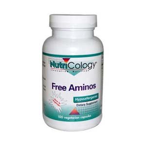 Nutricology gratuit Aminos, Vegicaps, 100-Comte