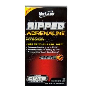 NxLabs Methyl Ripped Muscle Adrenaline-Sparing Fat Burner - 120 Rapid Liquid, paquet de 4