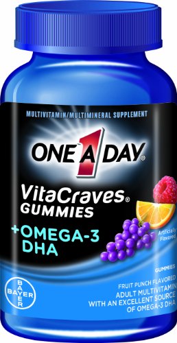 One A Day Vitacraves Plus Oméga-3 DHA Gummies, 80-Count