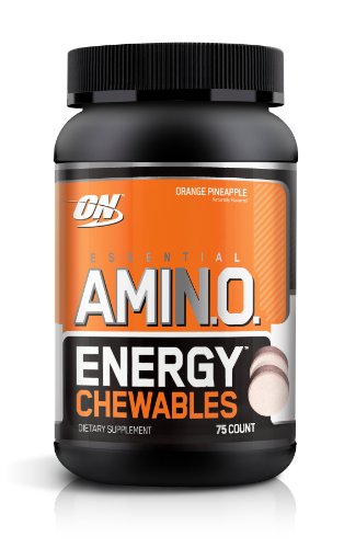 Optimum Nutrition Amino Essential Energy Diet Comprimés à croquer supplément, ananas orange, 25 Count