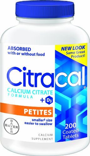 Petites Citracal avec vitamine D3, 200-Comte