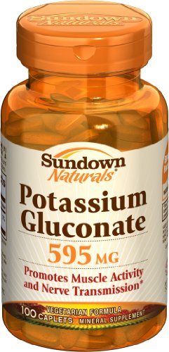 Potassium Gluconate Sundown, 595 mg, 100 Capsules (pack de 6)