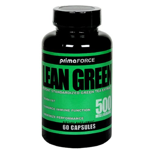 PrimaForce Lean Vert Vert Capsules extrait de thé, 500 mg, 60-Count Bouteilles (Pack de 2)