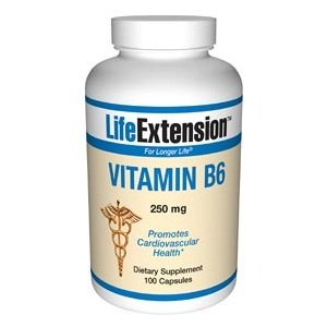 Prolongation de la vie Vitamine B6 Gélules 250mg, 100-Count