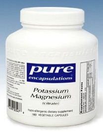 Pure Encapsulations Magnésium Potassium (citrate) - 180 gélules