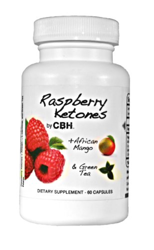 Raspberry Ketones by CBH (500mg) plus African Mango, L-Carnitine, Green Tea, and Cocoa Bean Extract
