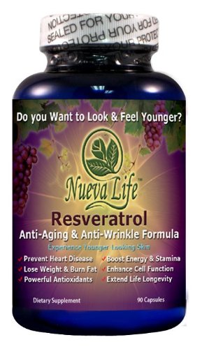 Resveratol - Meilleur Anti-Aging formule Supplément 90 capsules