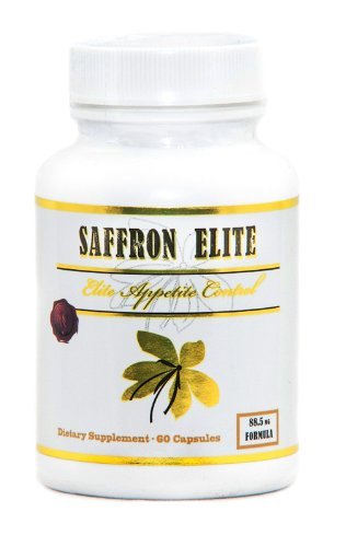 Safran Elite - Contrôle de l'Appétit avancée | 100% Extrait Pur Safran Premium | 88.5mg - 60 gélules | # 1 cote la plus élevée extrait de safran de qualité biologique